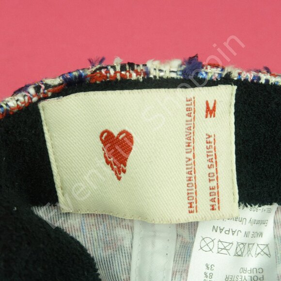 Emotionally Unavailable x Playboy Hat Mens M Red White Blue Cotton Blend Tweed - Picture 6 of 7